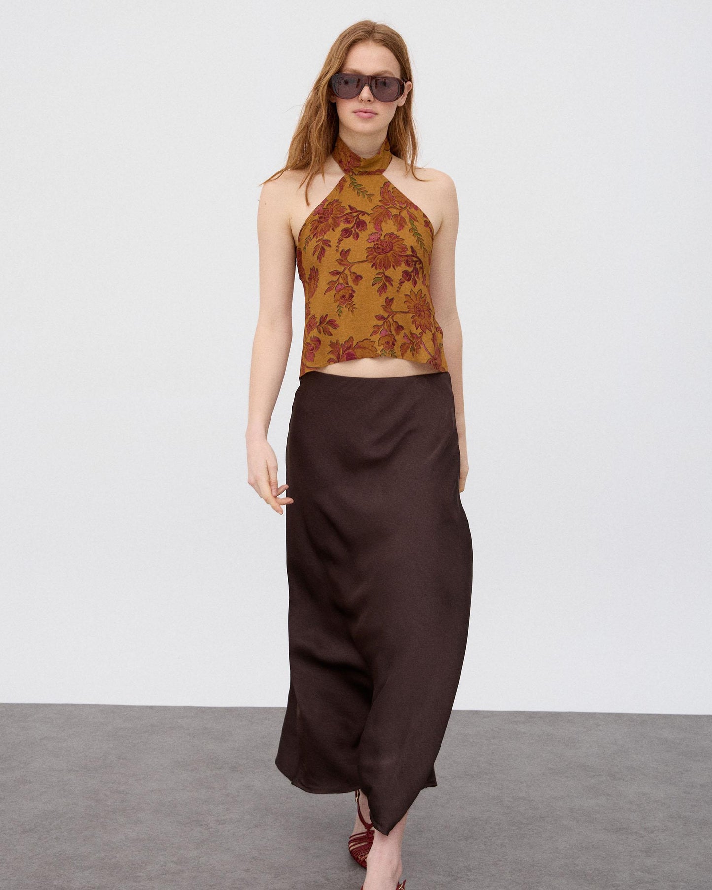 Top Estampado Floral Espalda Multicolor