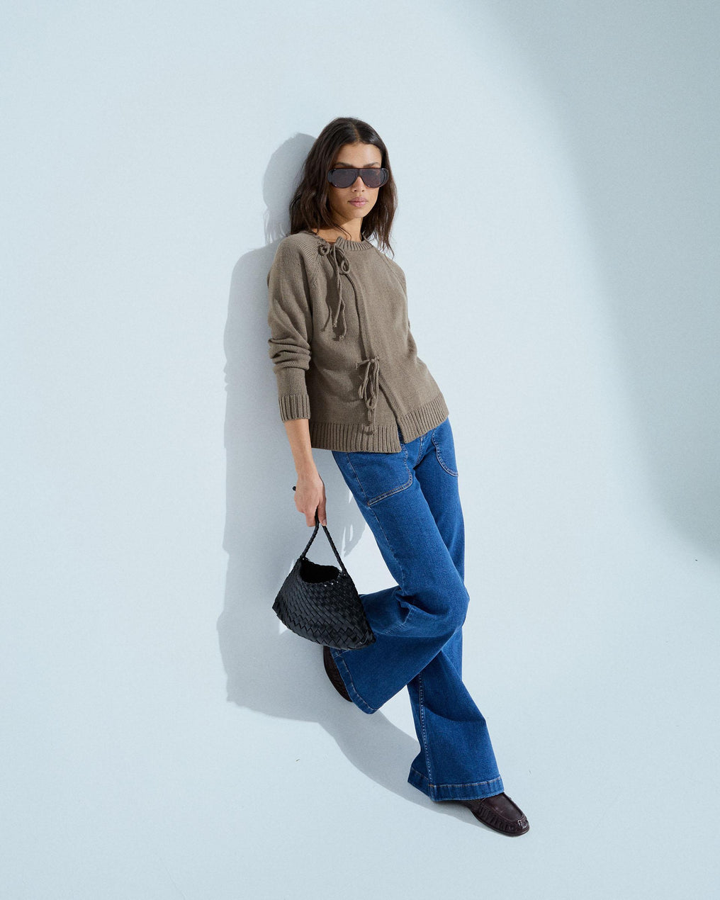 Chaqueta Lazadas Laterales Taupe