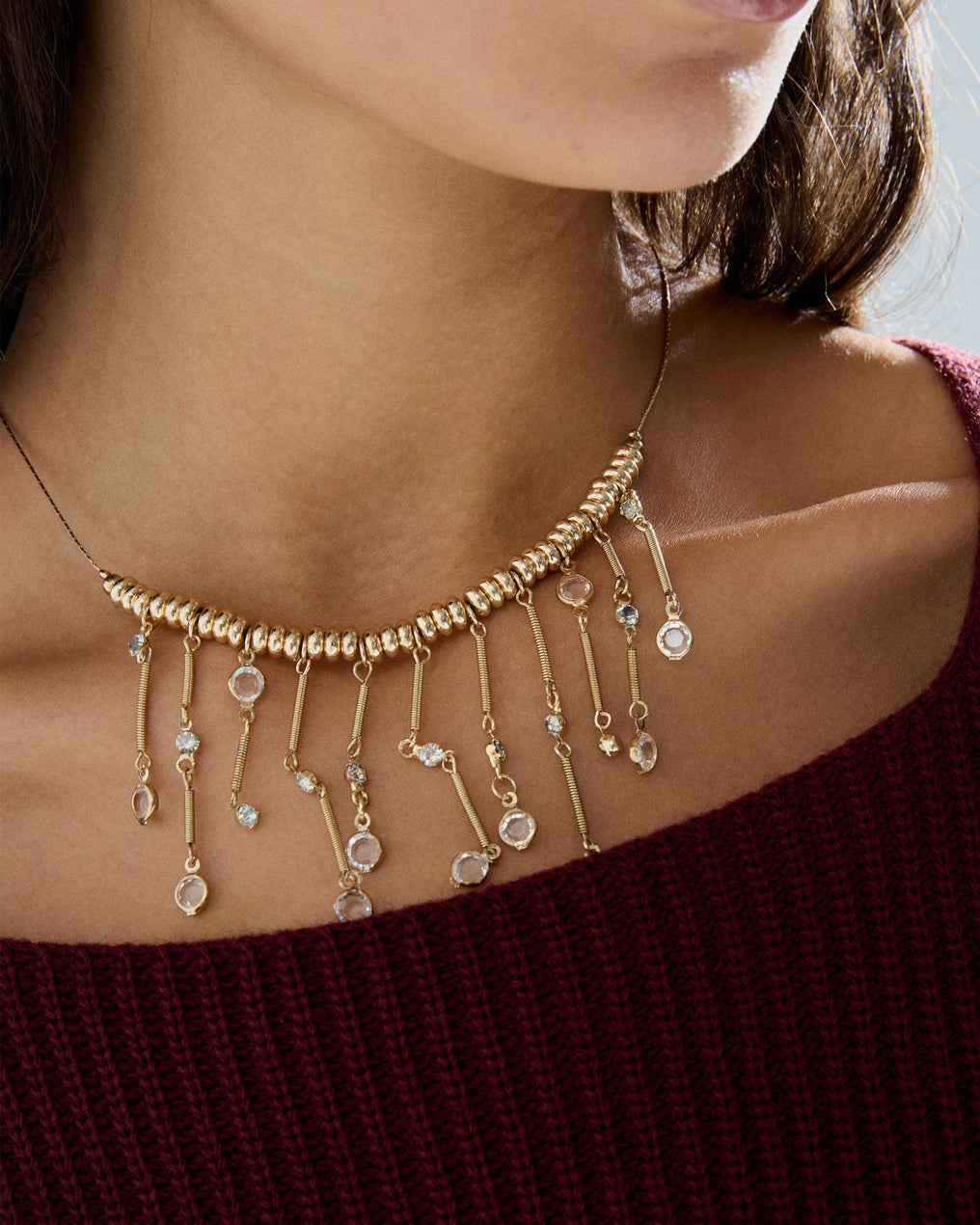Collar Cascada Circonitas Oro