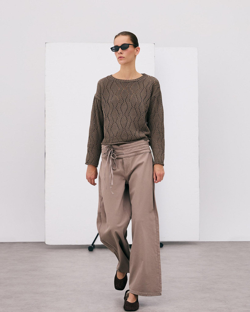 Jersey Die-Cut Rhombus Taupe