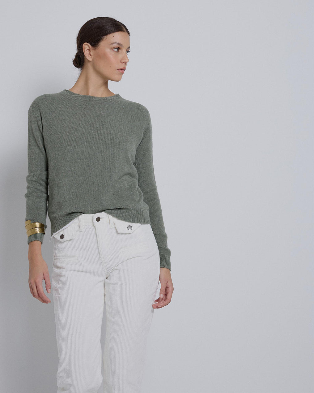 Jersey Cuello Redondo Verde Oscuro