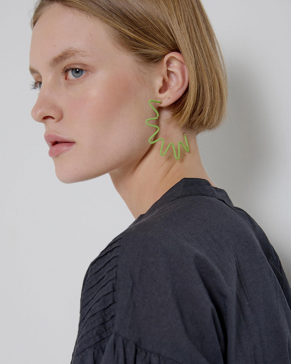 Pendientes Media Estrella Verde