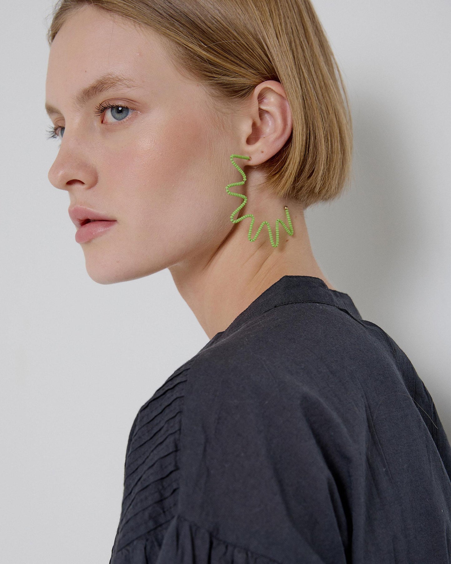 Pendientes Media Estrella Verde