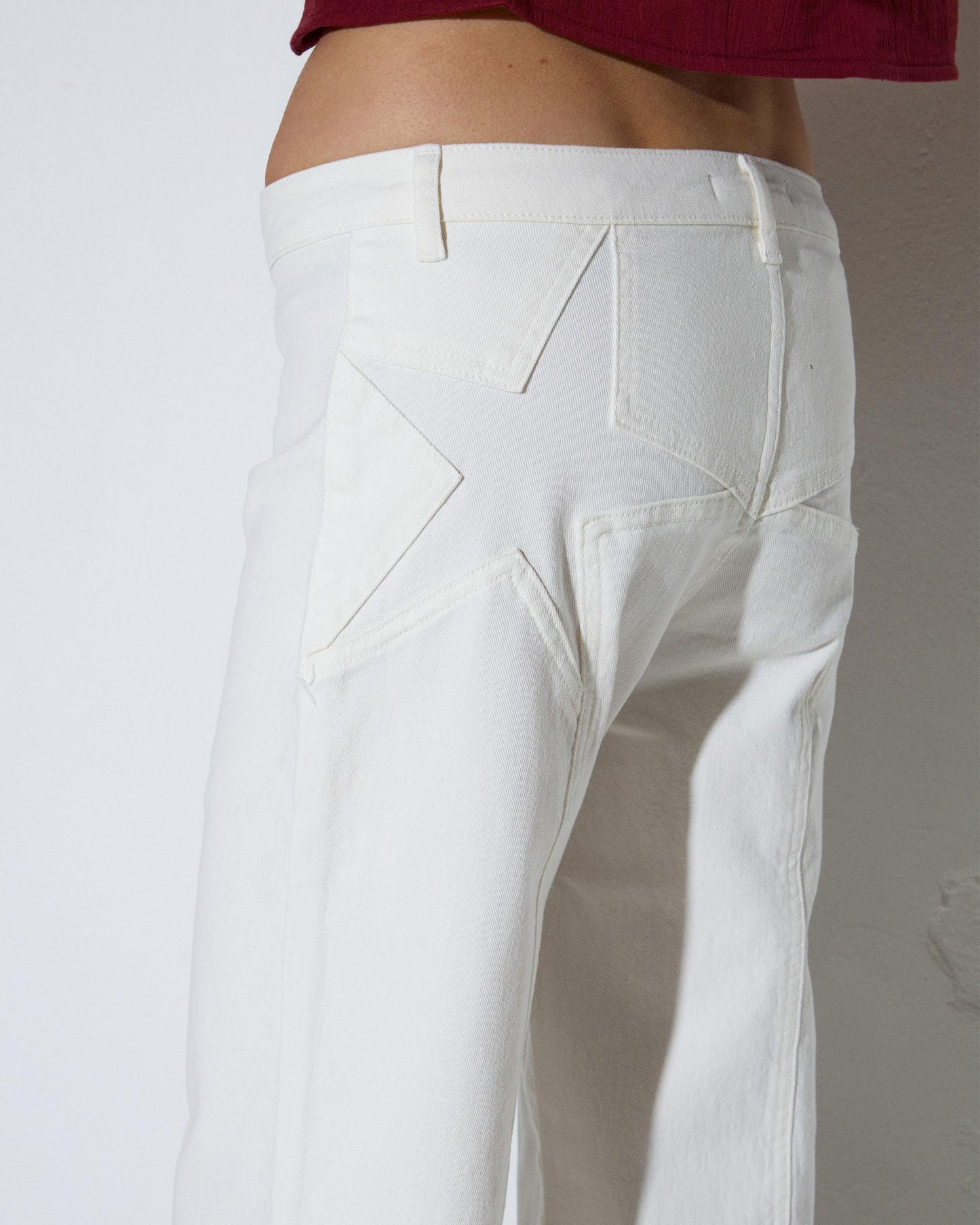 Jeans Estrellas Traseras Blanco