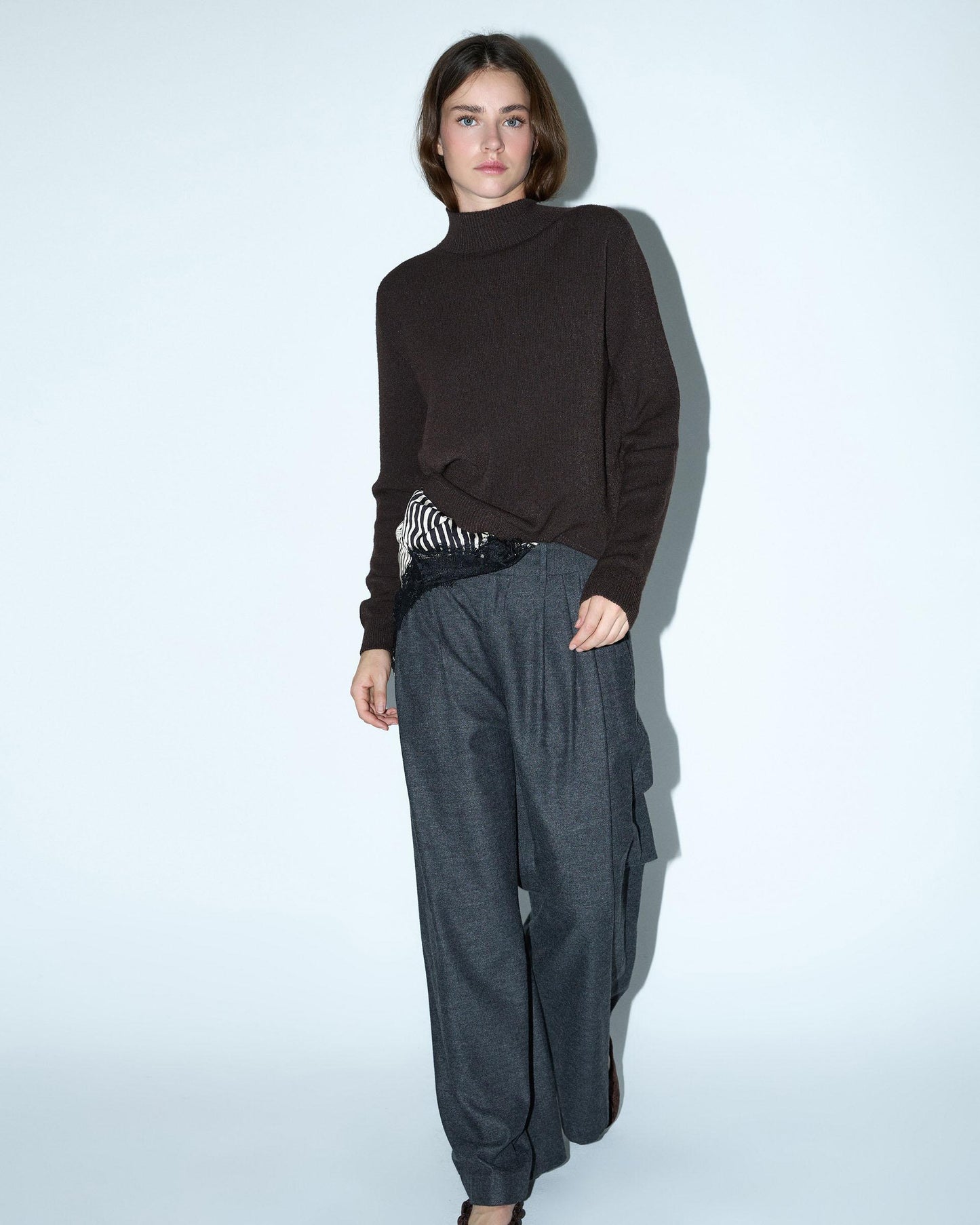 Pantalón Triple Pinza Espiga Antracita