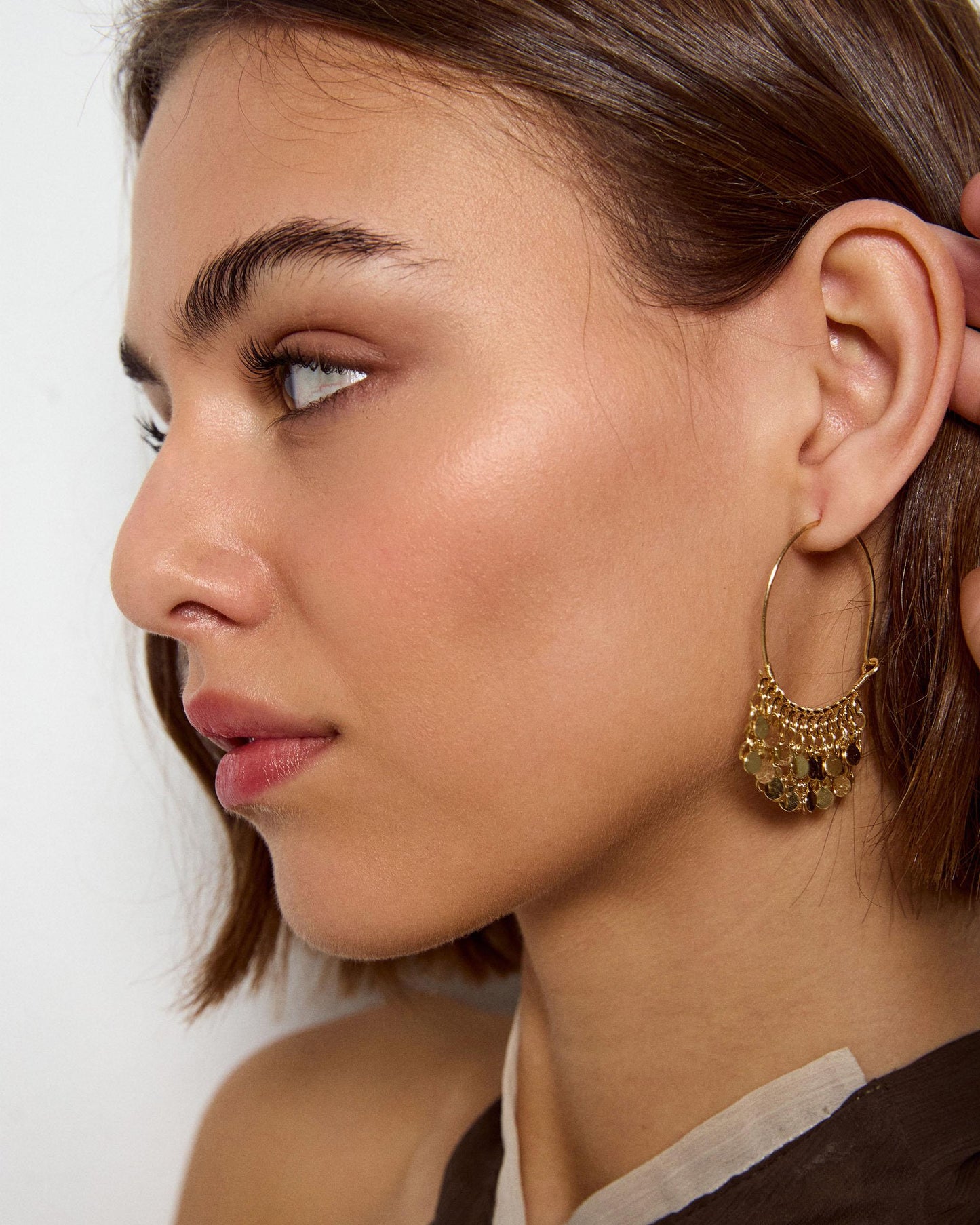 Pendientes Aro Malla Oro