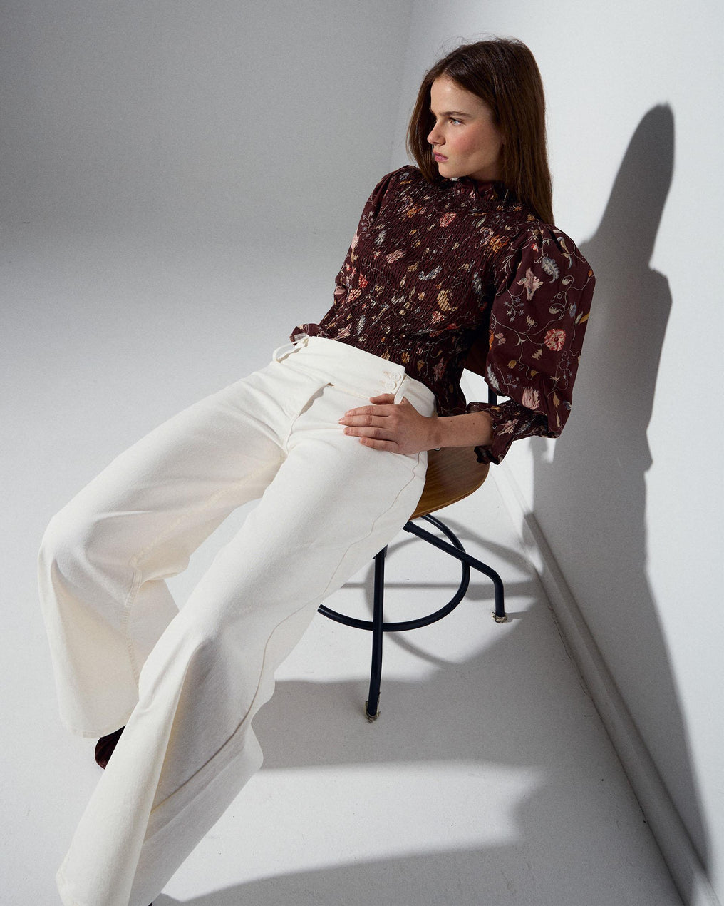 Jeans Triple Cinturilla Blanco