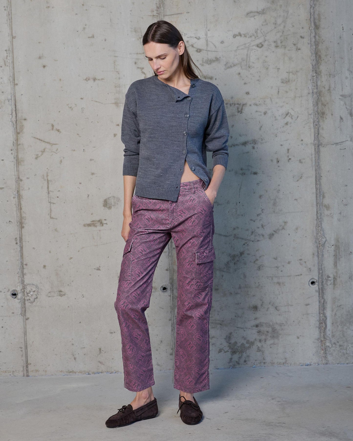 Gray Side Button Jacket