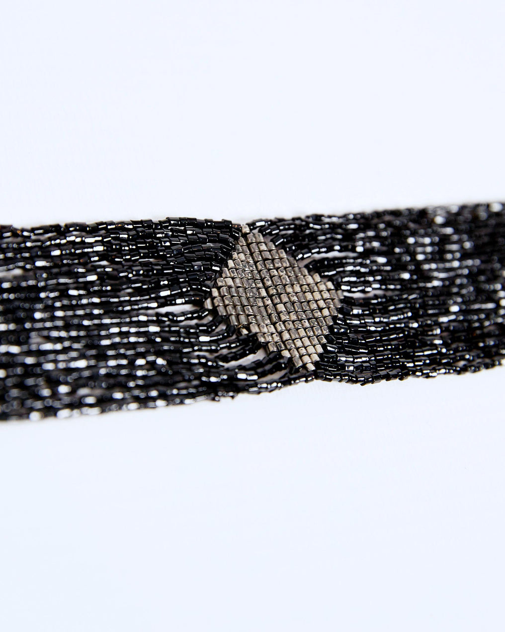 Collar Pedreria Rombos Negro