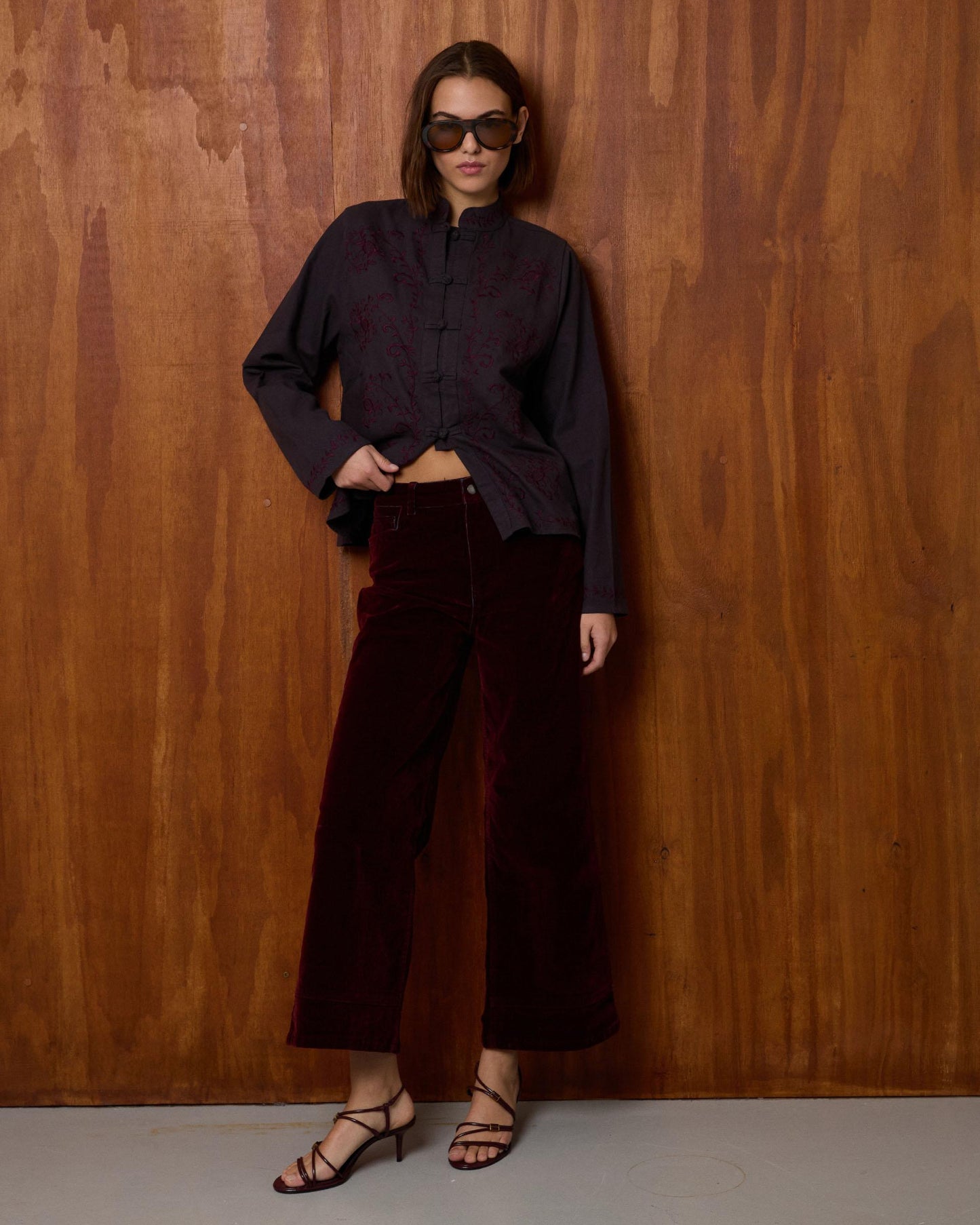 Chaqueta Japo Bordados Antracita