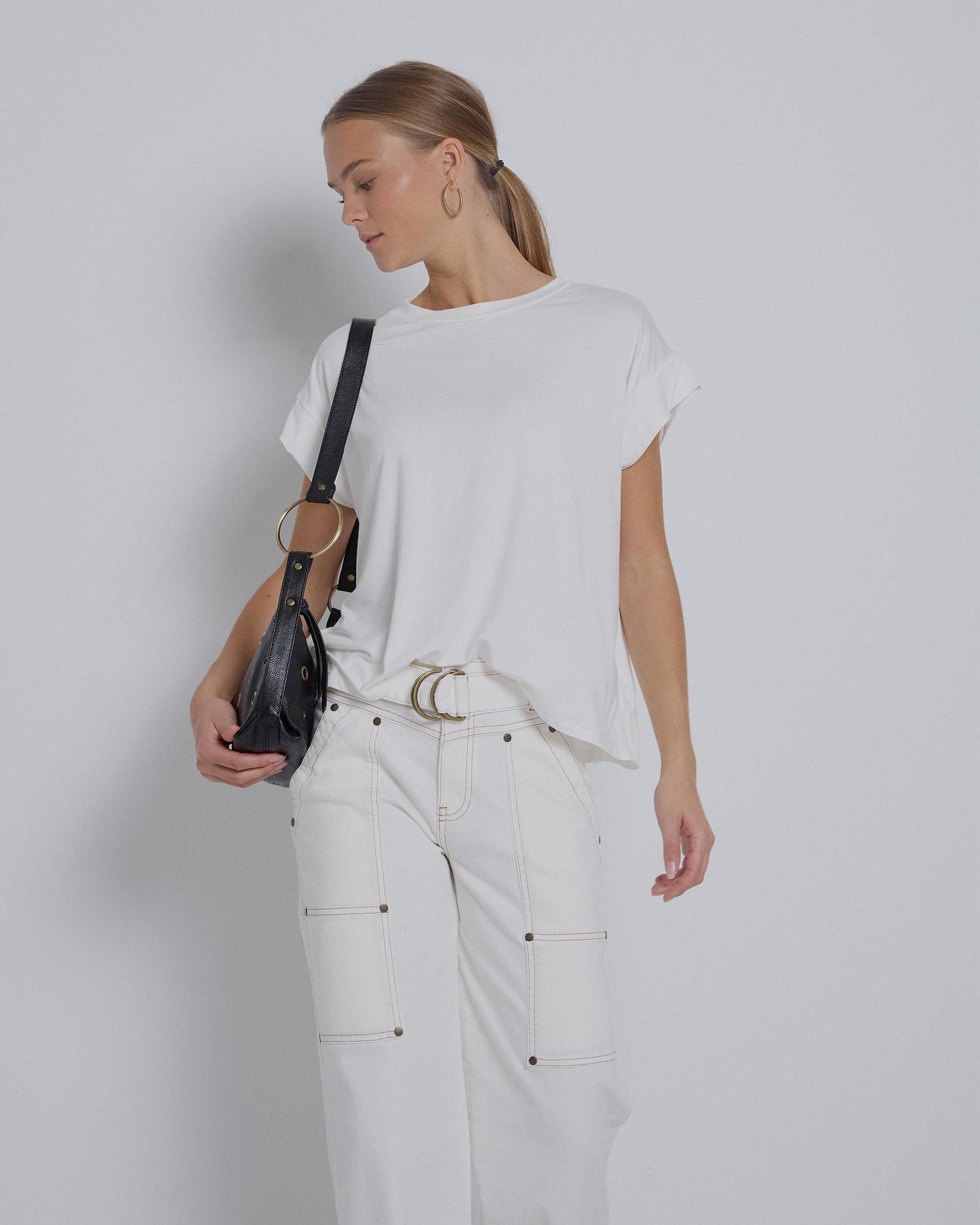 Camiseta Manga Amplia Blanco