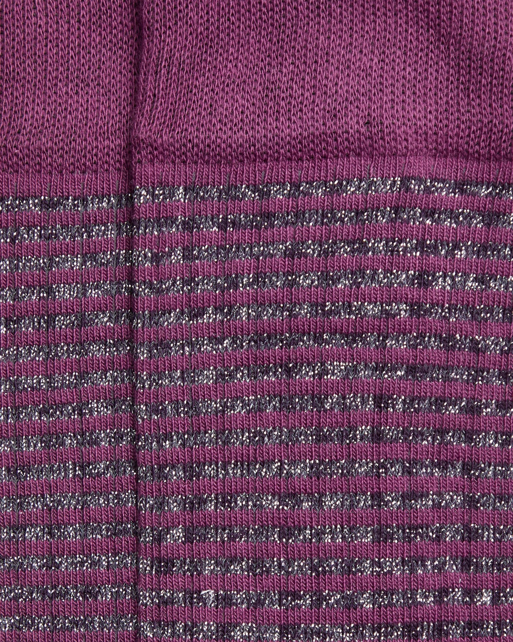 Calcetines Media Caña Rayas Lurex Morado