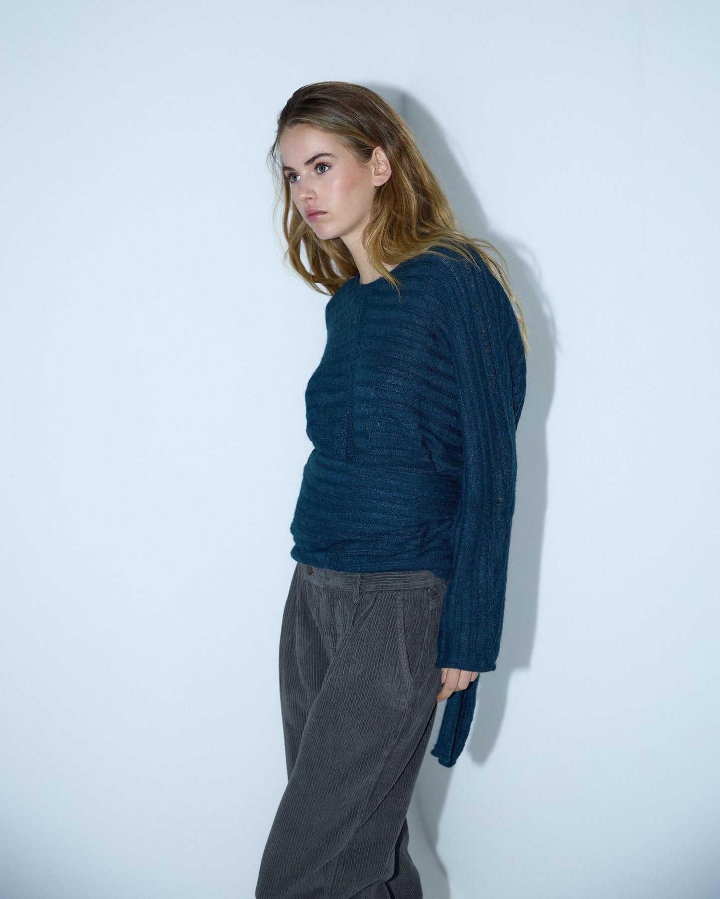 Jersey Rayas Costura Petróleo