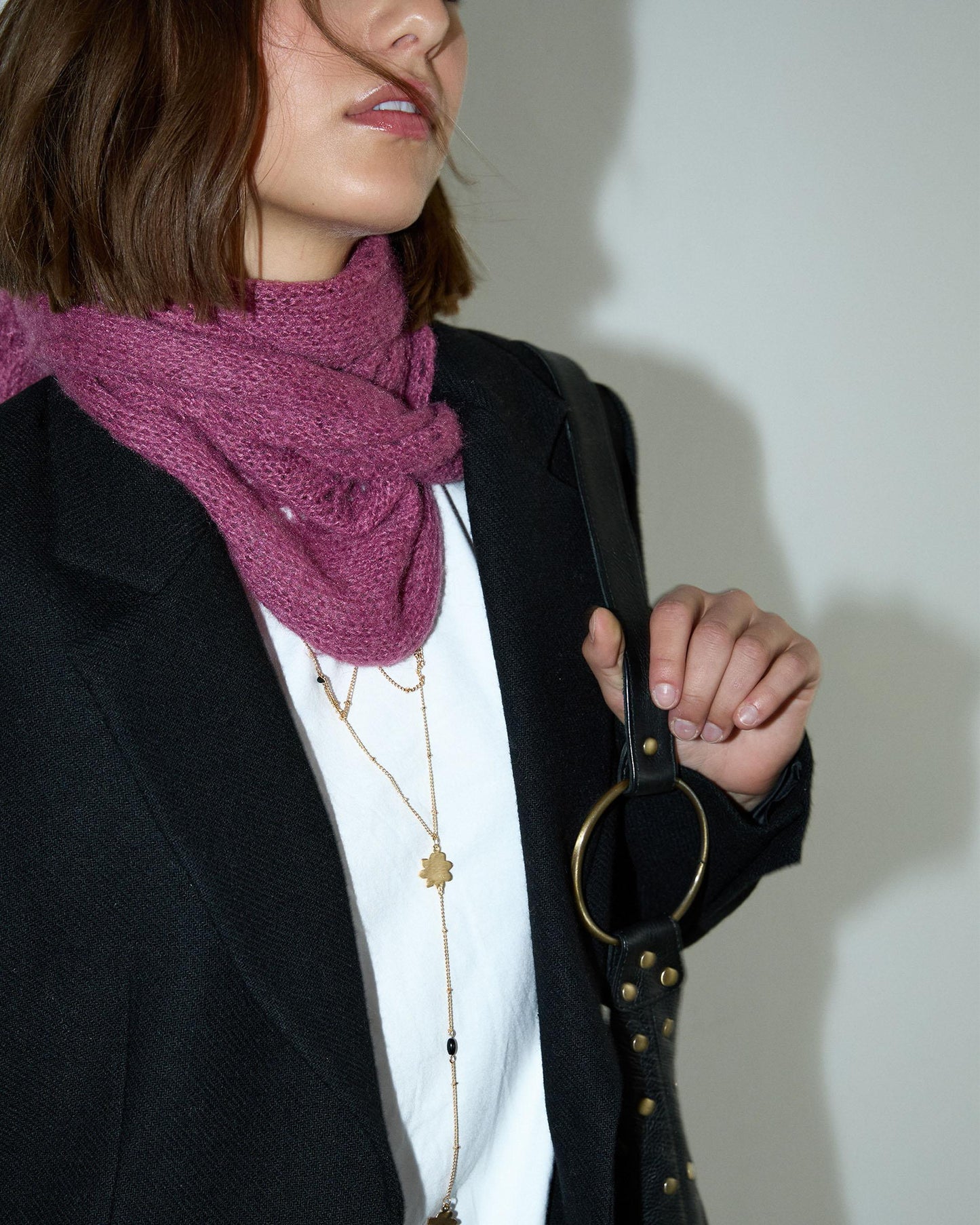 Blazer preto com lapela