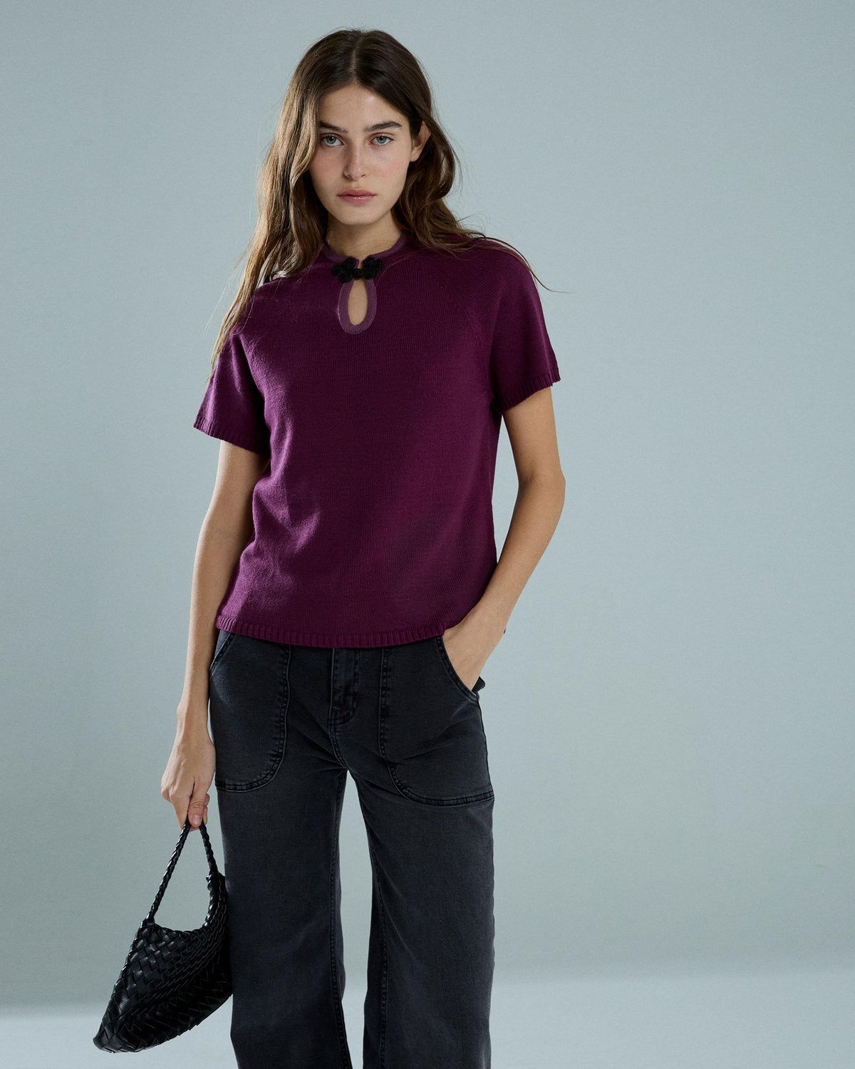 Top Alamar Escote Morado