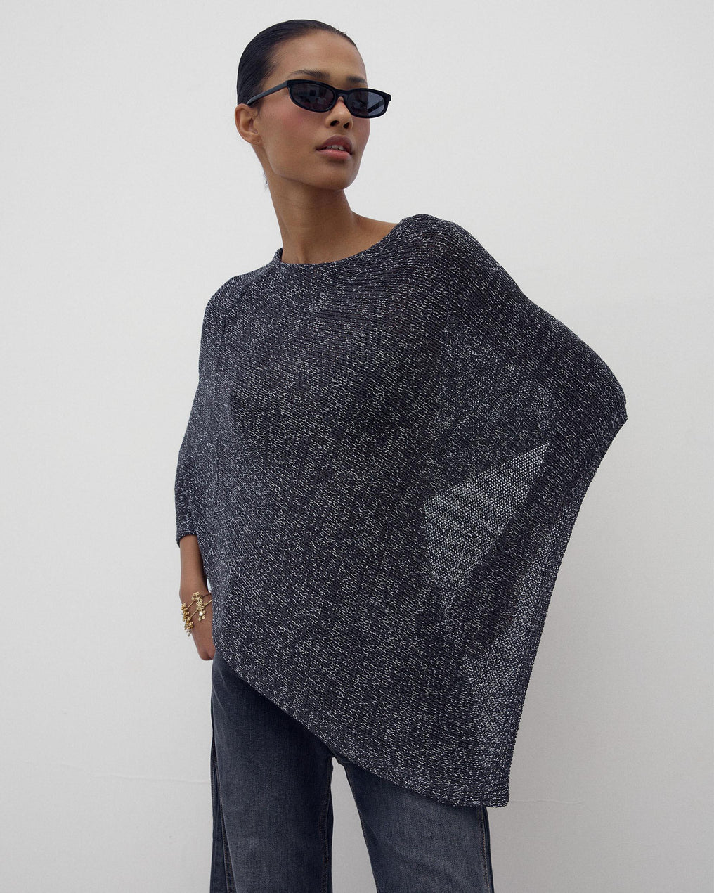 Poncho Lurex Antracite