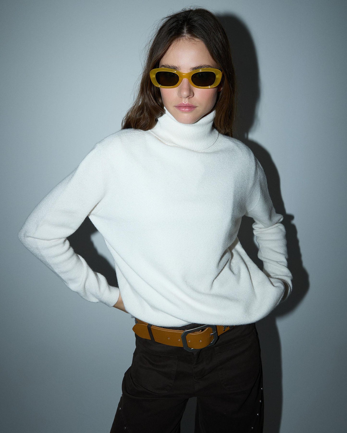 White Turtleneck Sweater