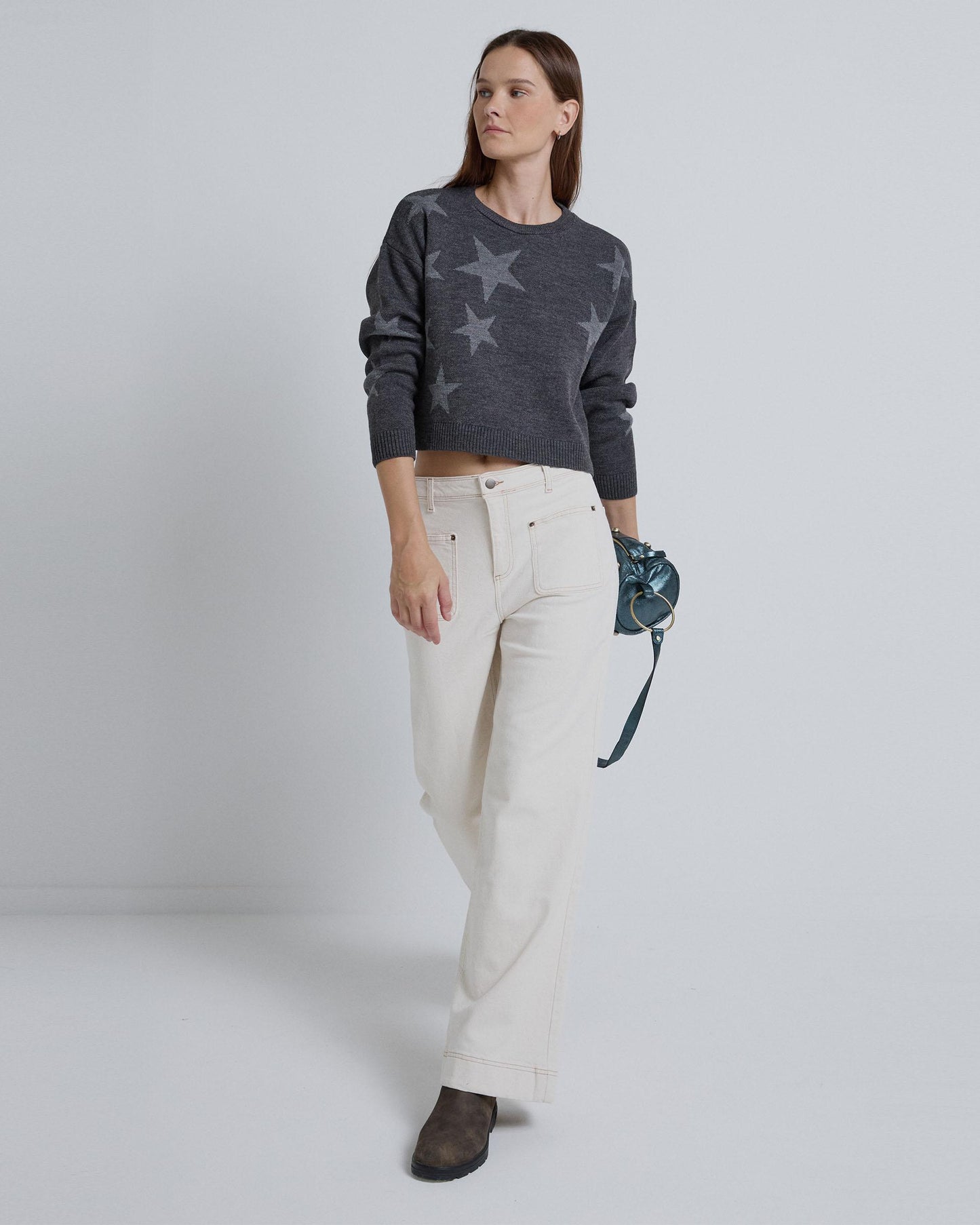 Jeans Tejido Rustico Crudo