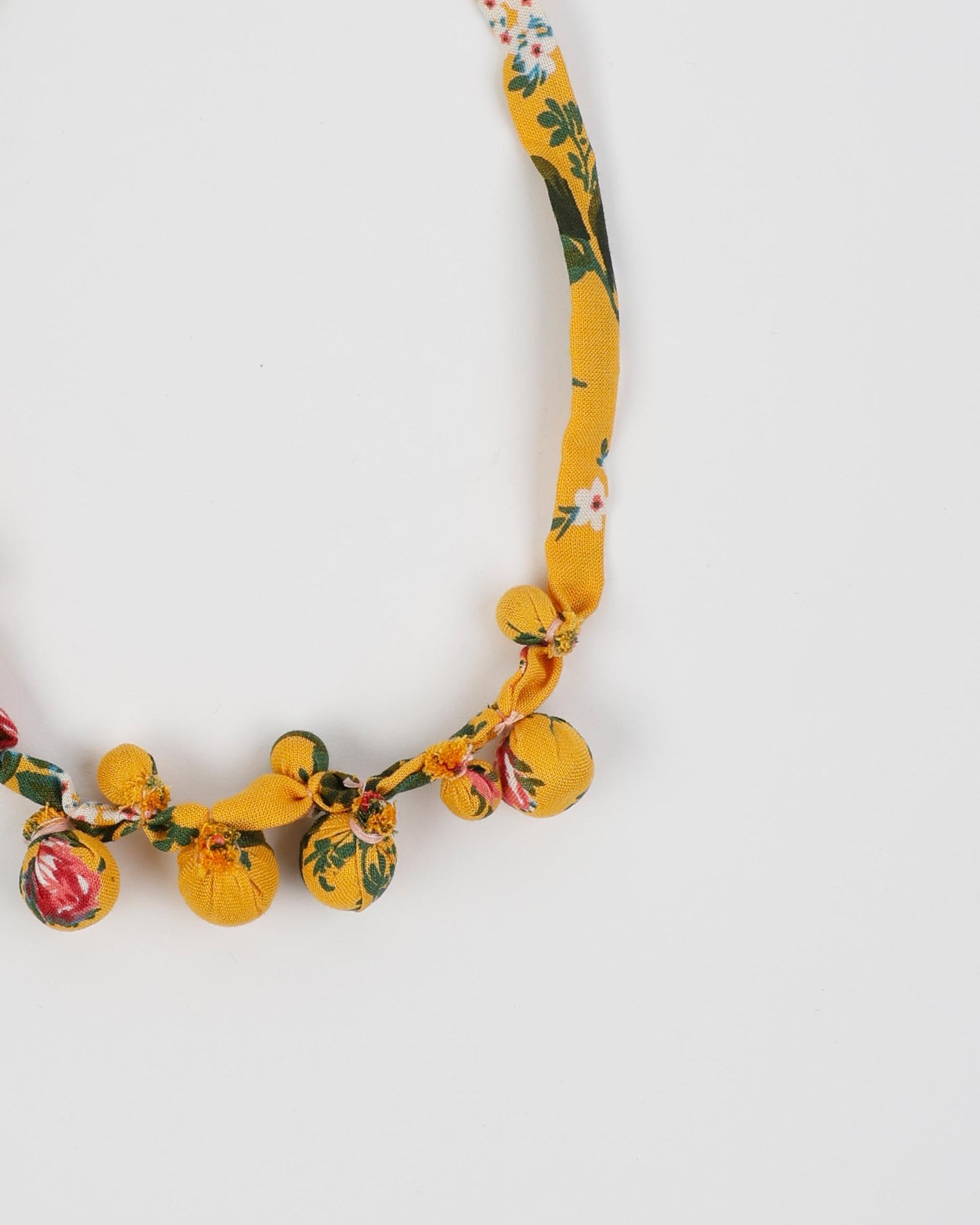 Yellow Floral Beaded Necklace