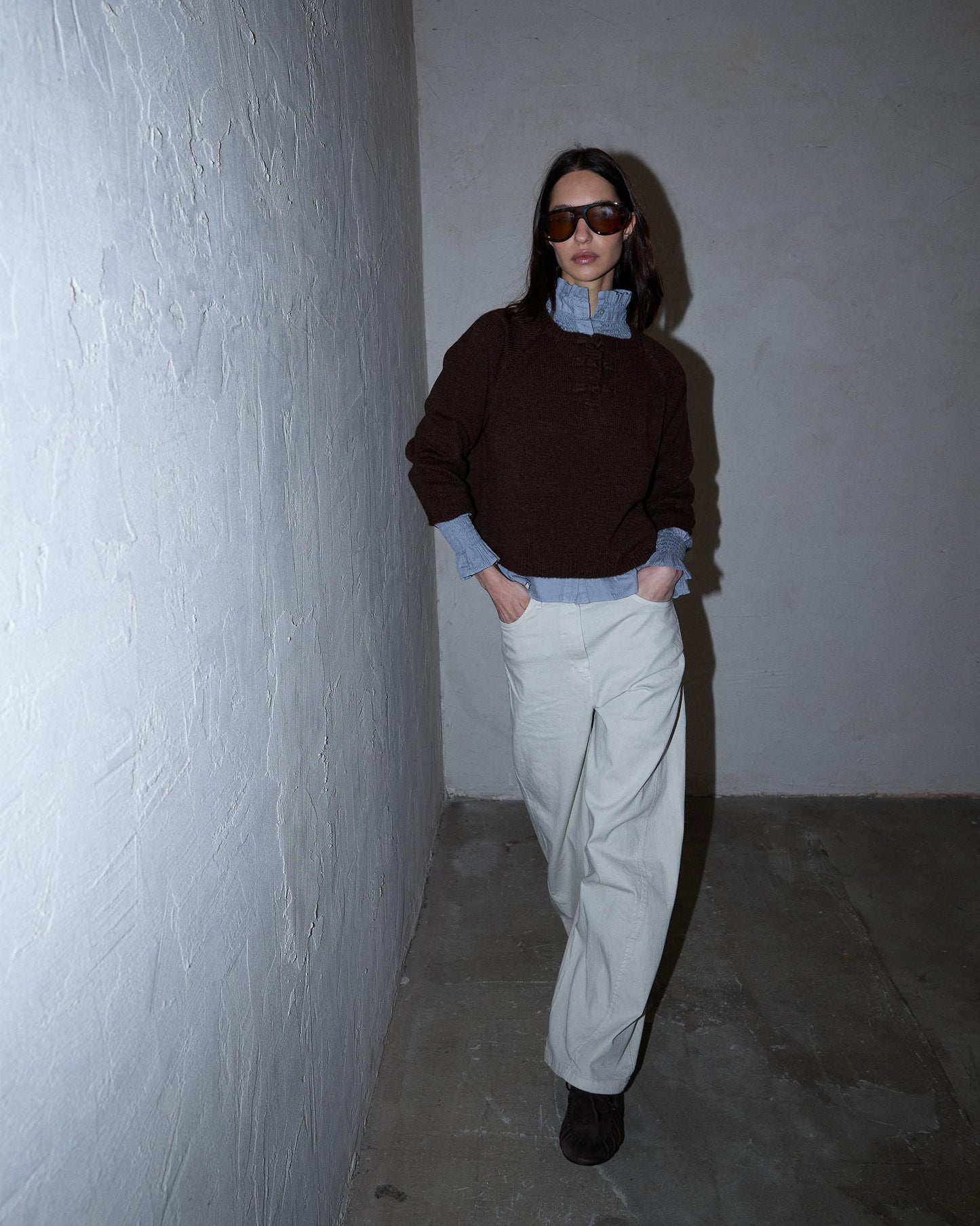 Jersey Cierres Japo Marrón