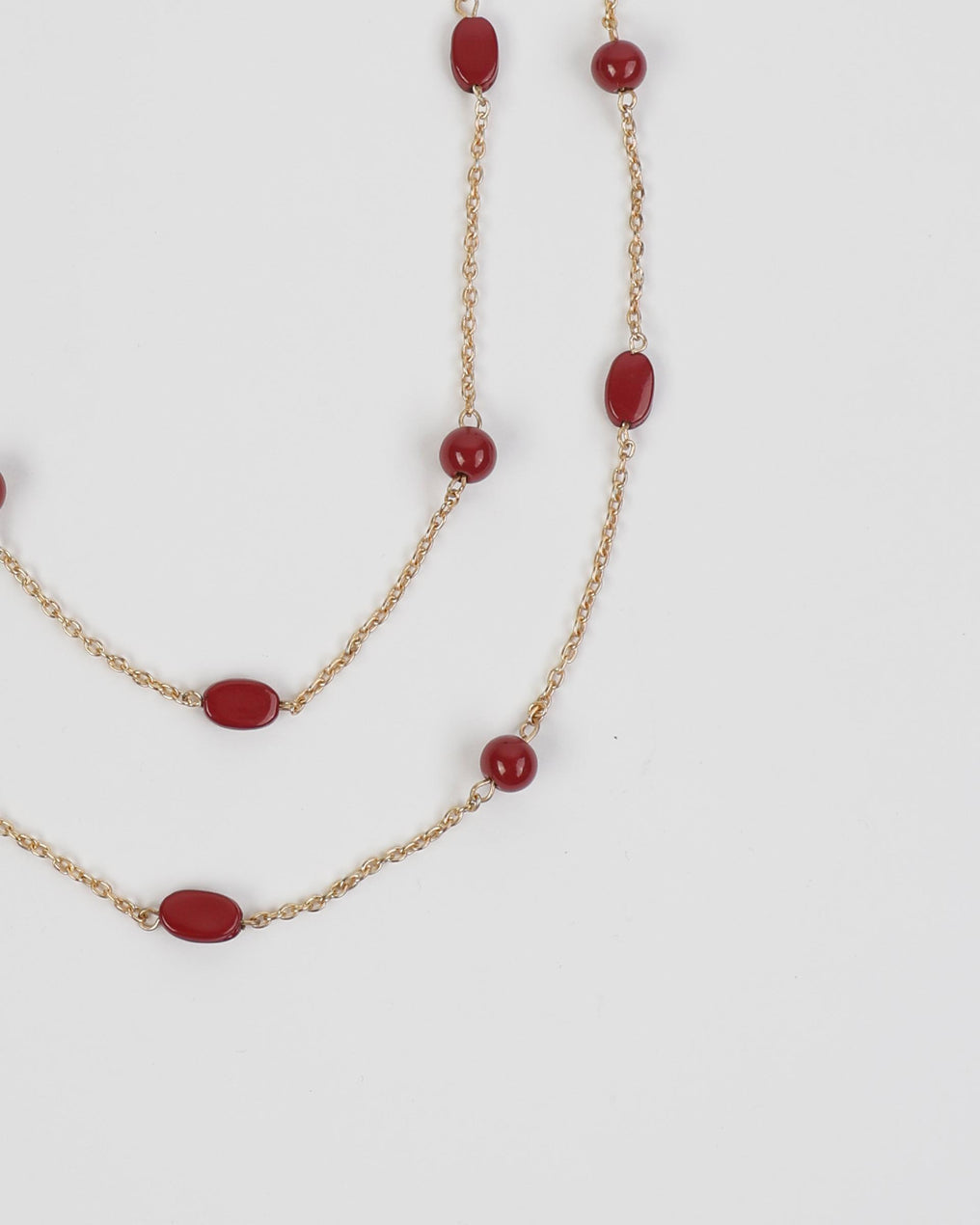 Collar Cadenas Piedras Oro