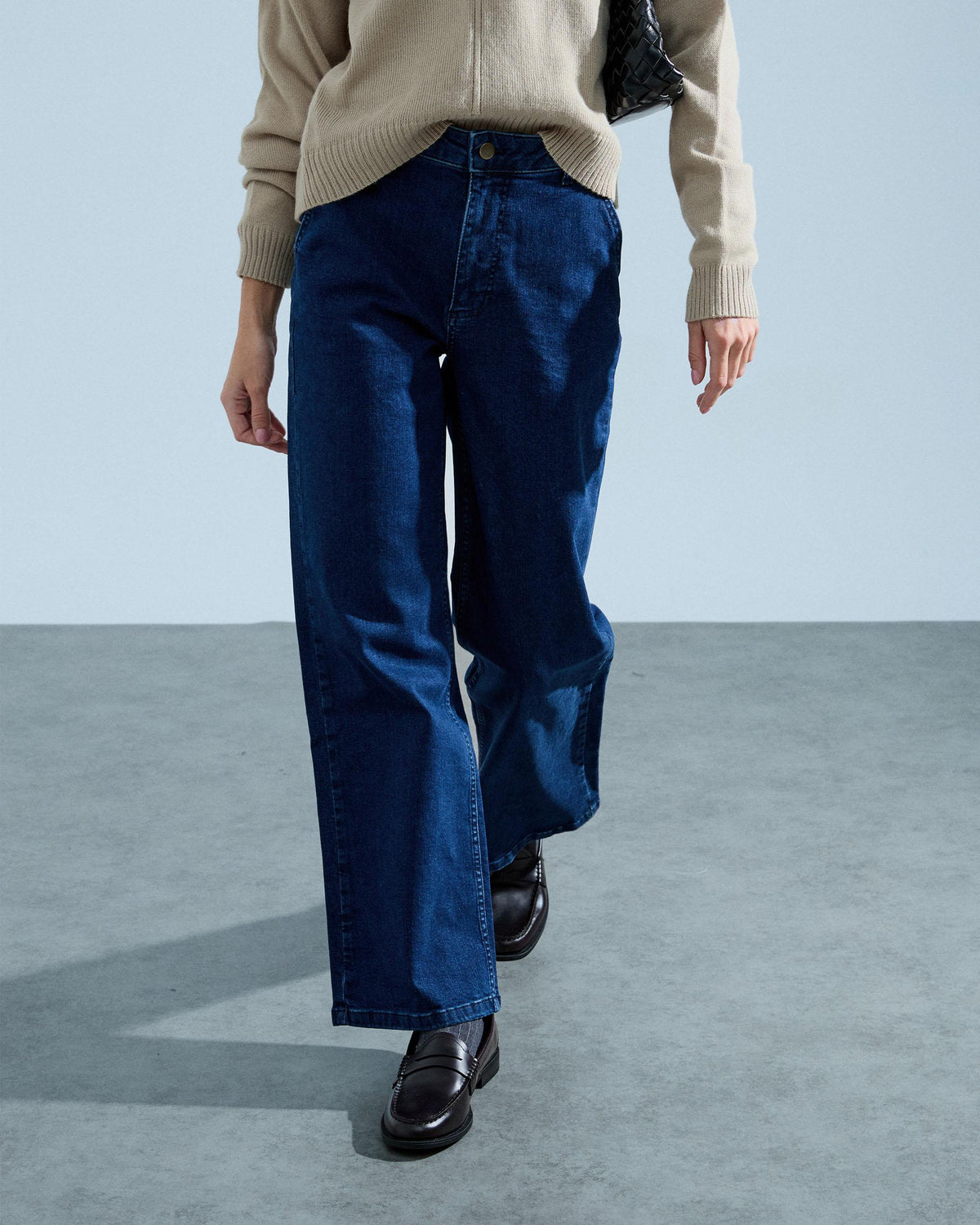 Jeans Doble Trabilla Azul Oscuro