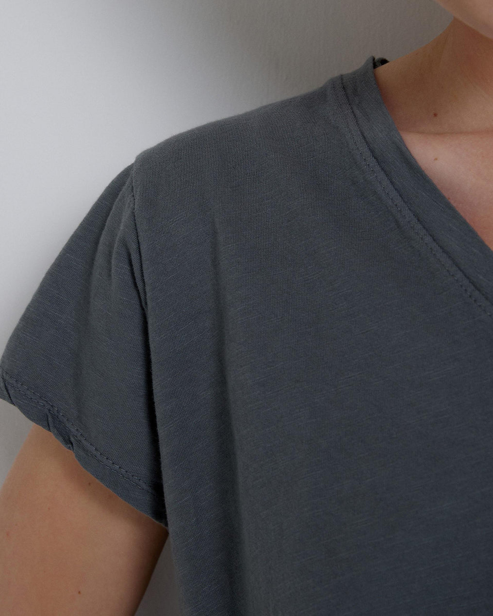 Camiseta Básica Manga Corta Gris