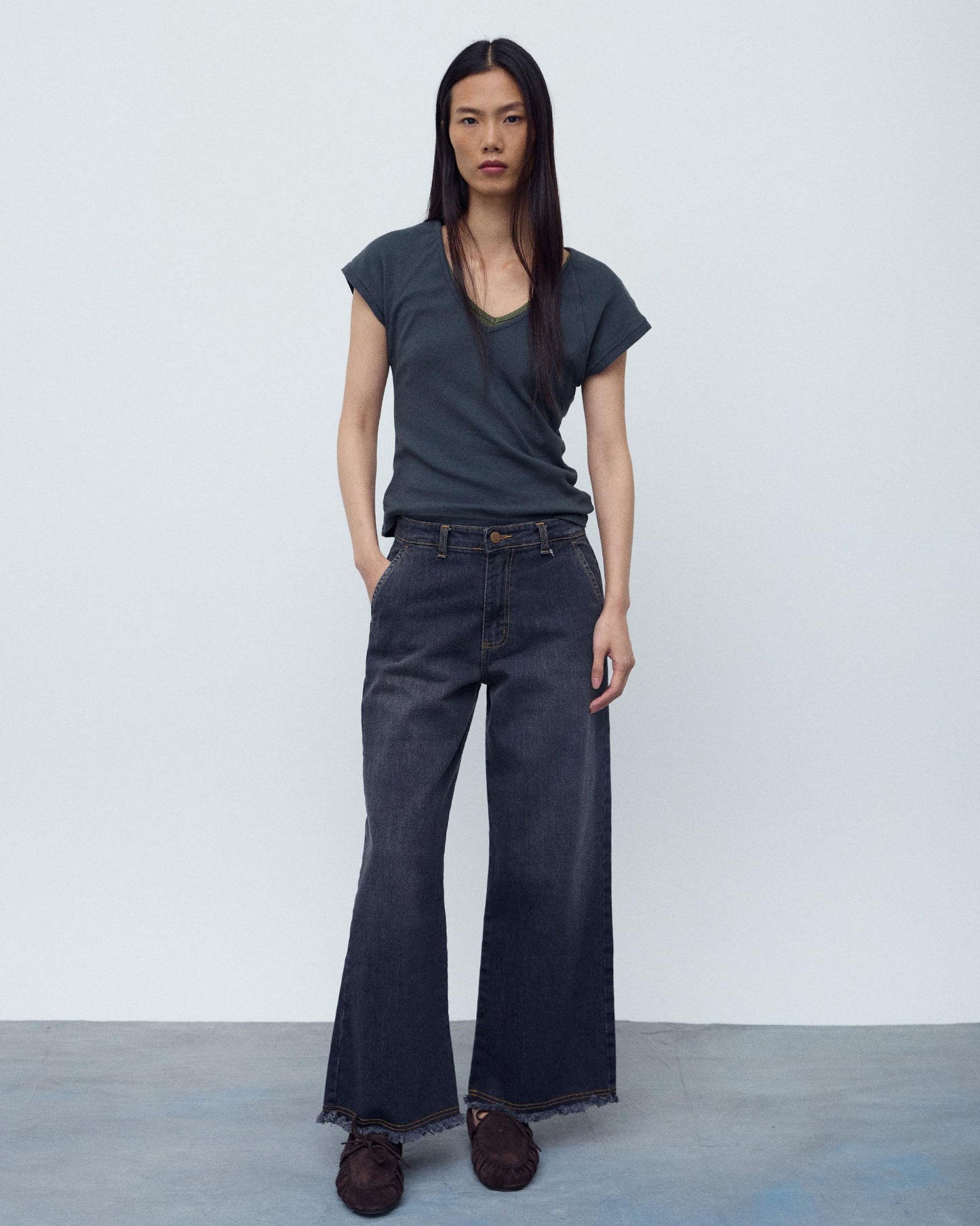 Jeans Ancho Recto Antracita