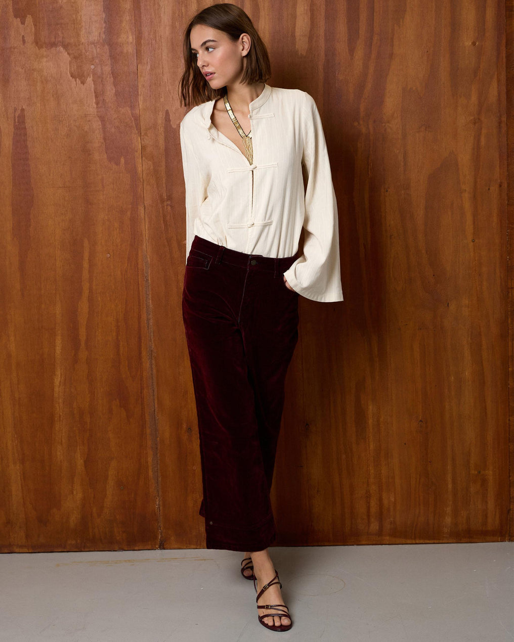 Jeans Velvet Granate