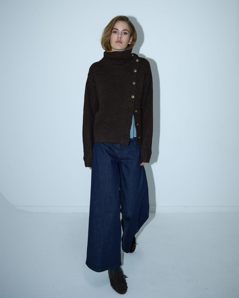 Triple Waistband Blue Jeans