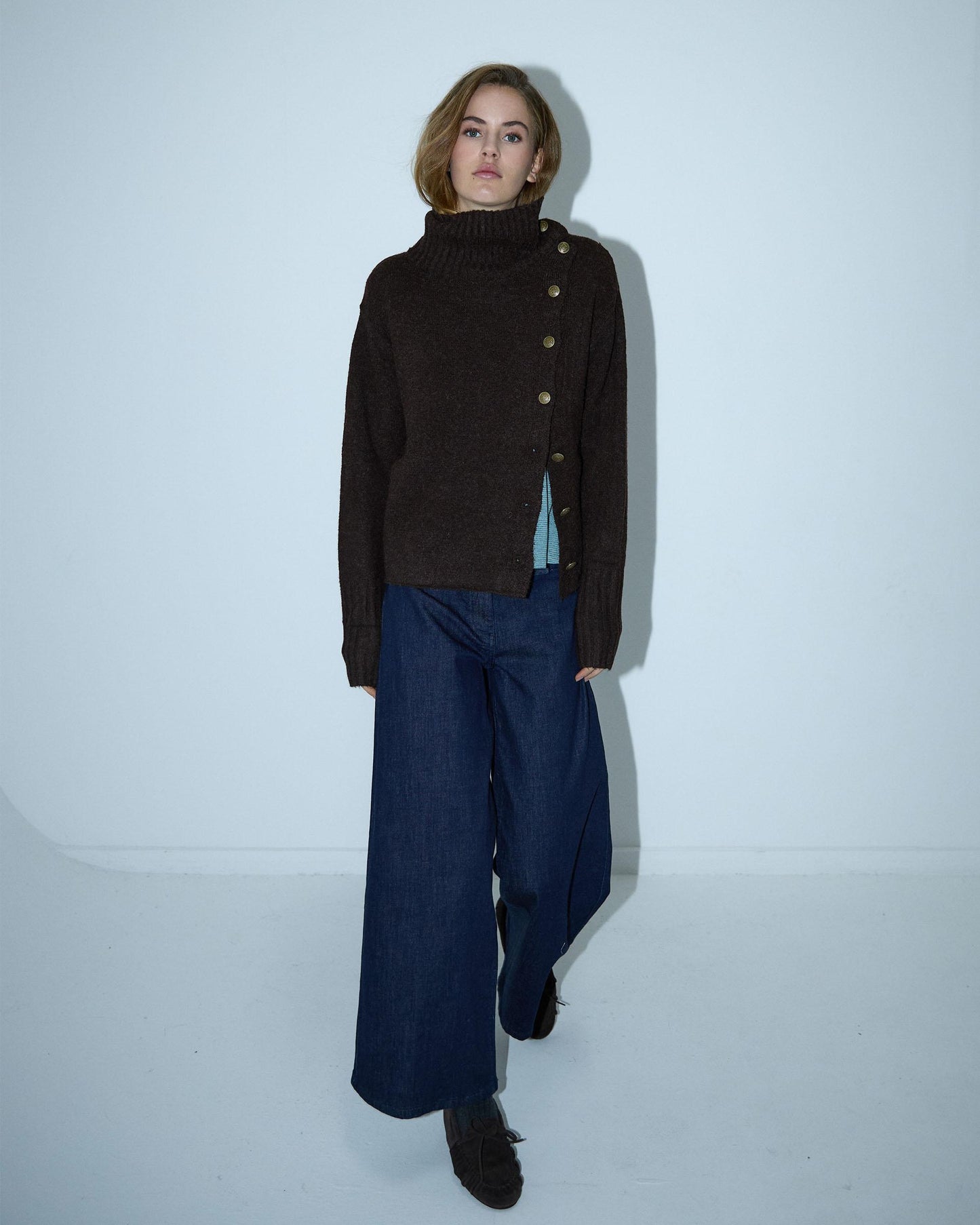 Triple Waistband Blue Jeans