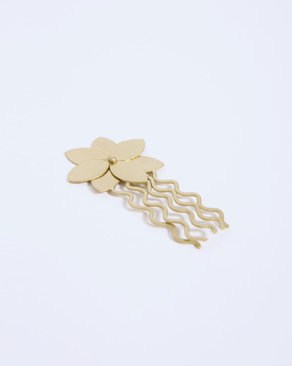 Pente de flor dourada