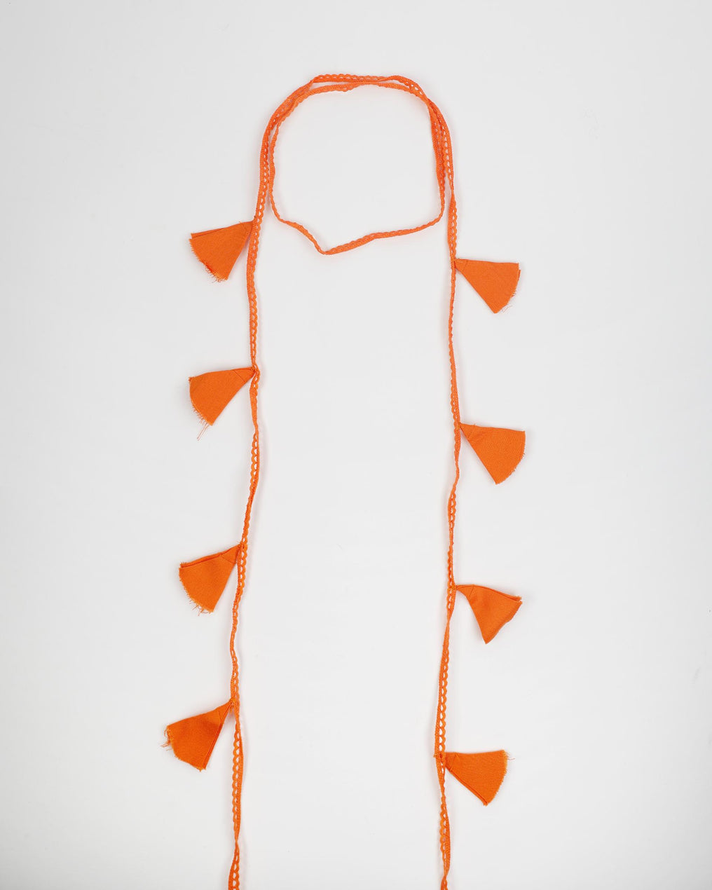 Collier Dentelle Fleurs Orange