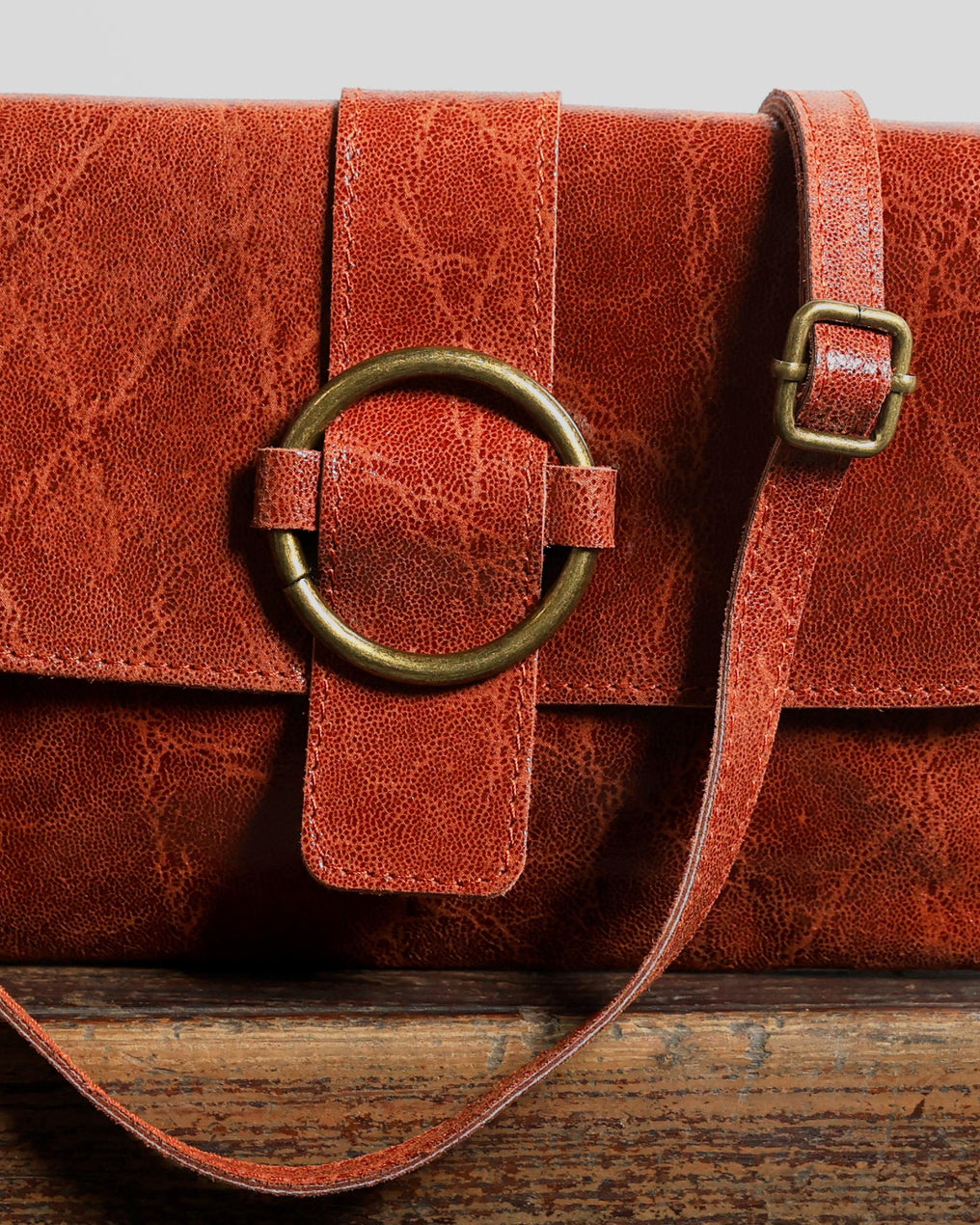 Bolso Pequeño Hebilla Teja