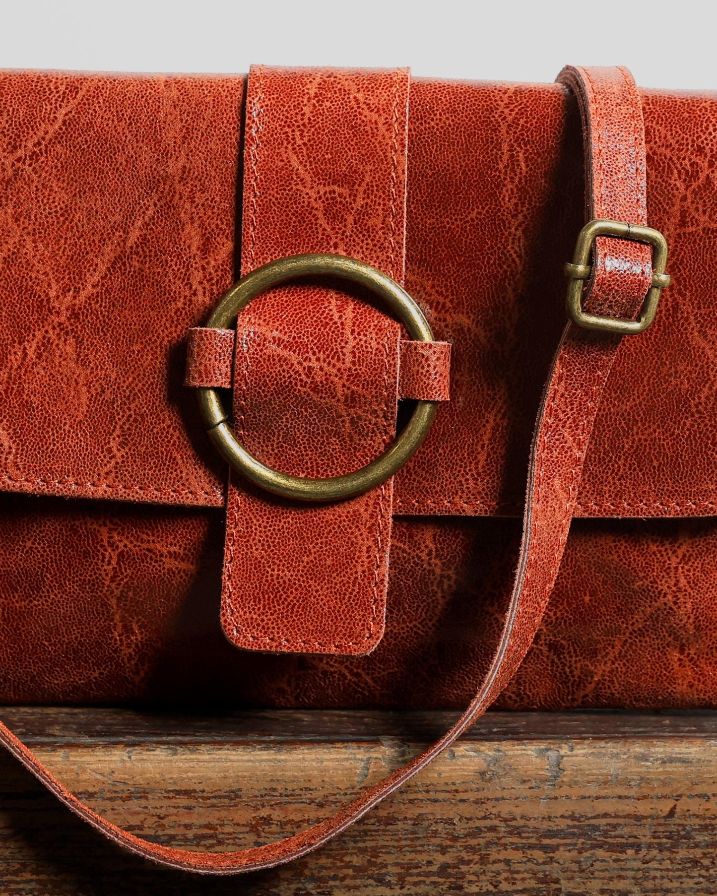 Bolso Pequeño Hebilla Teja