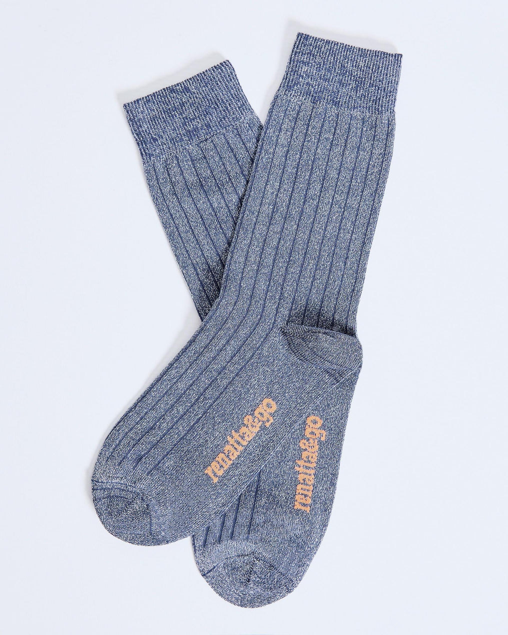 Calcetines Media Caña Lurex Azul