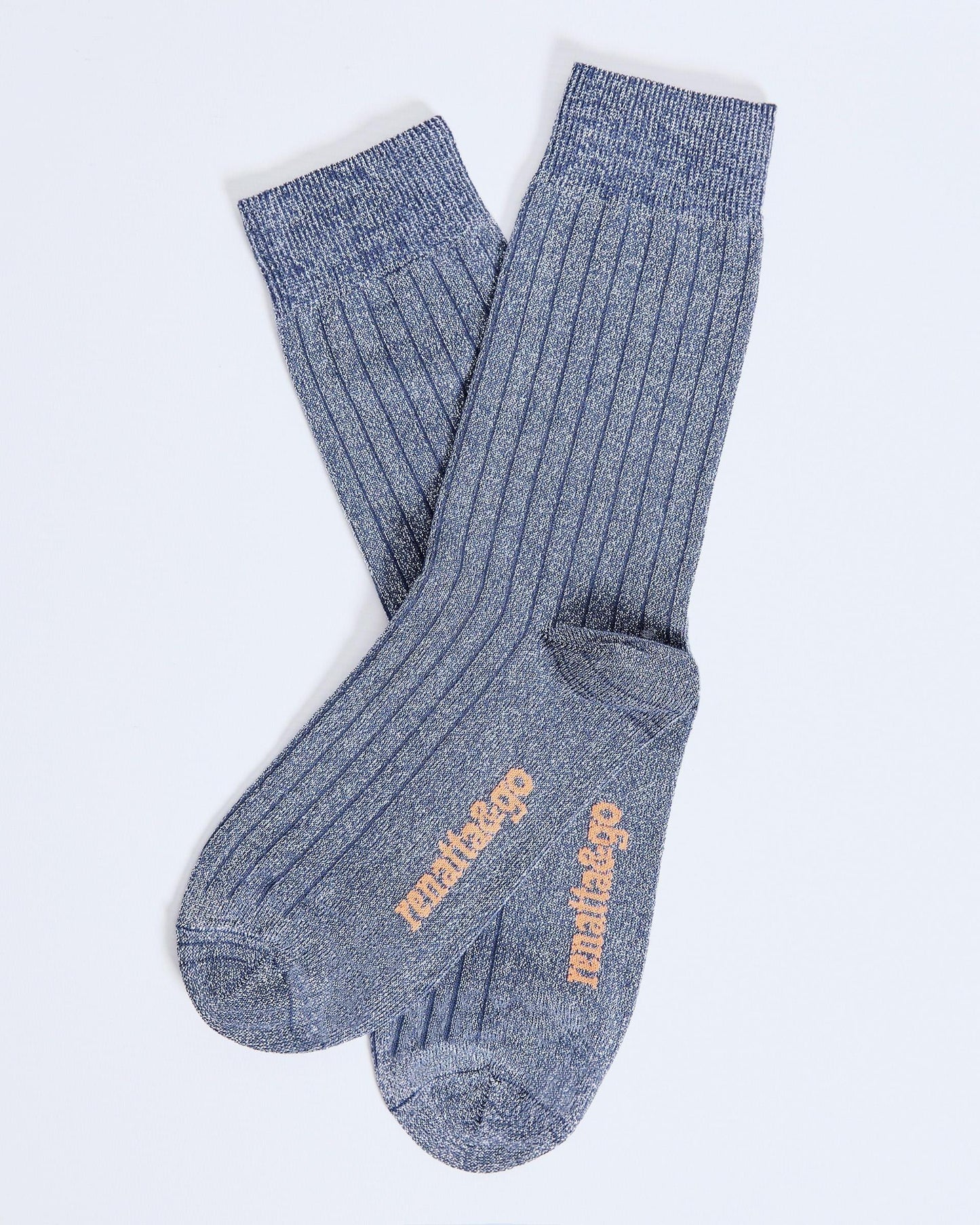 Calcetines Media Caña Lurex Azul