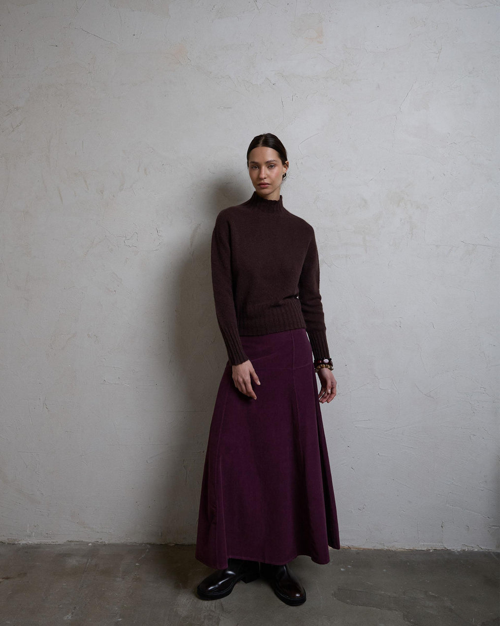 Falda Micropana Canesú Morado