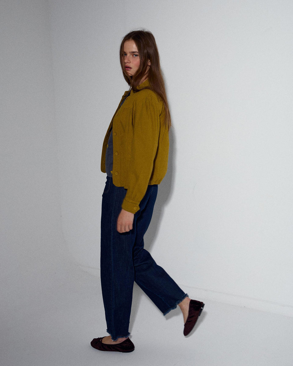 Bomber Canesú Canvas Mostaza