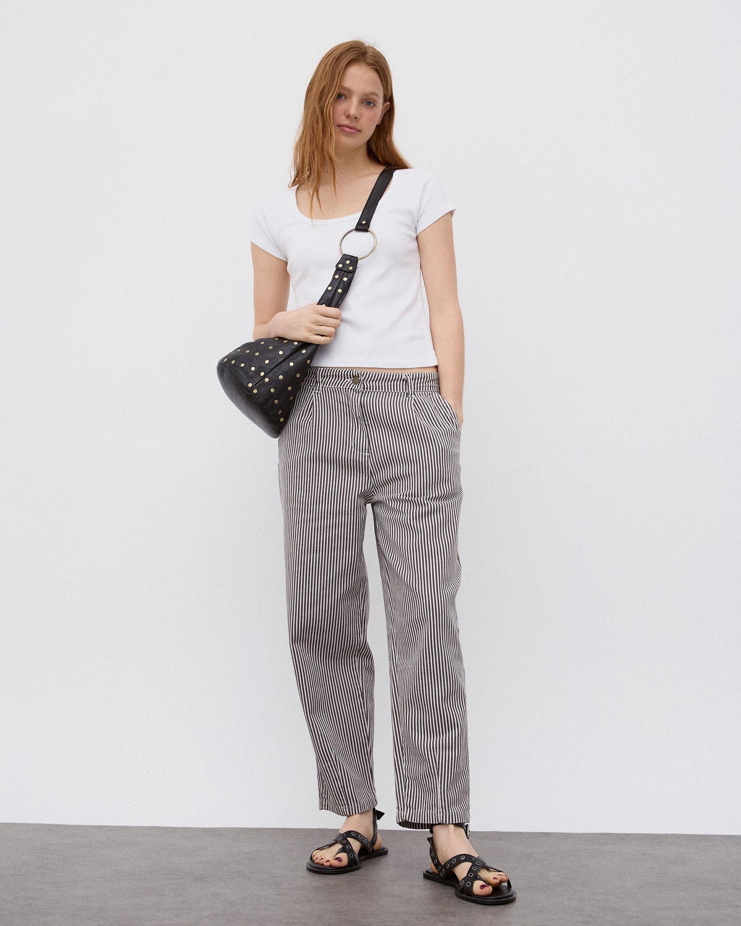 Jeans Balloon Rayas Marrón