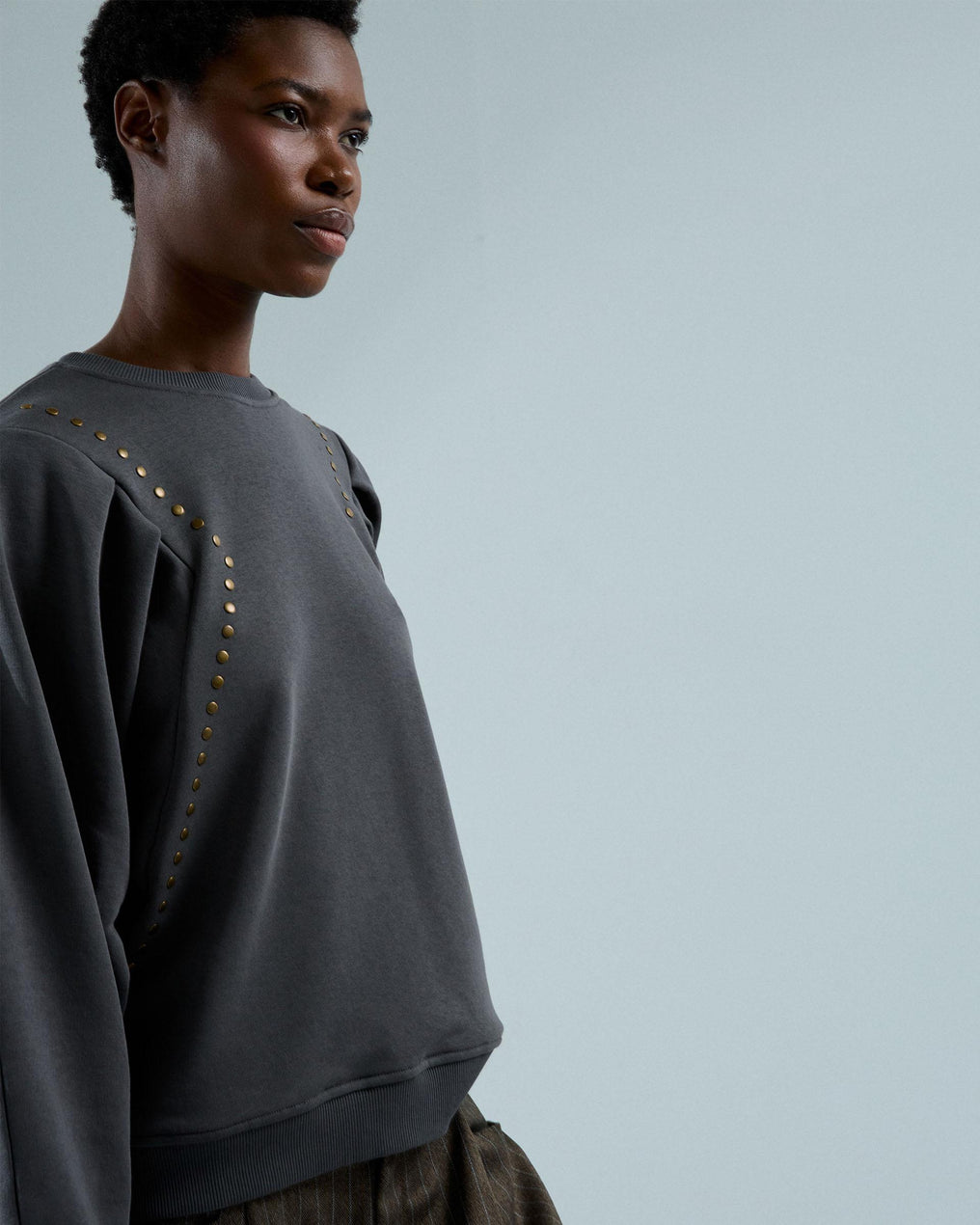 Sudadera Tachuelas Antracita