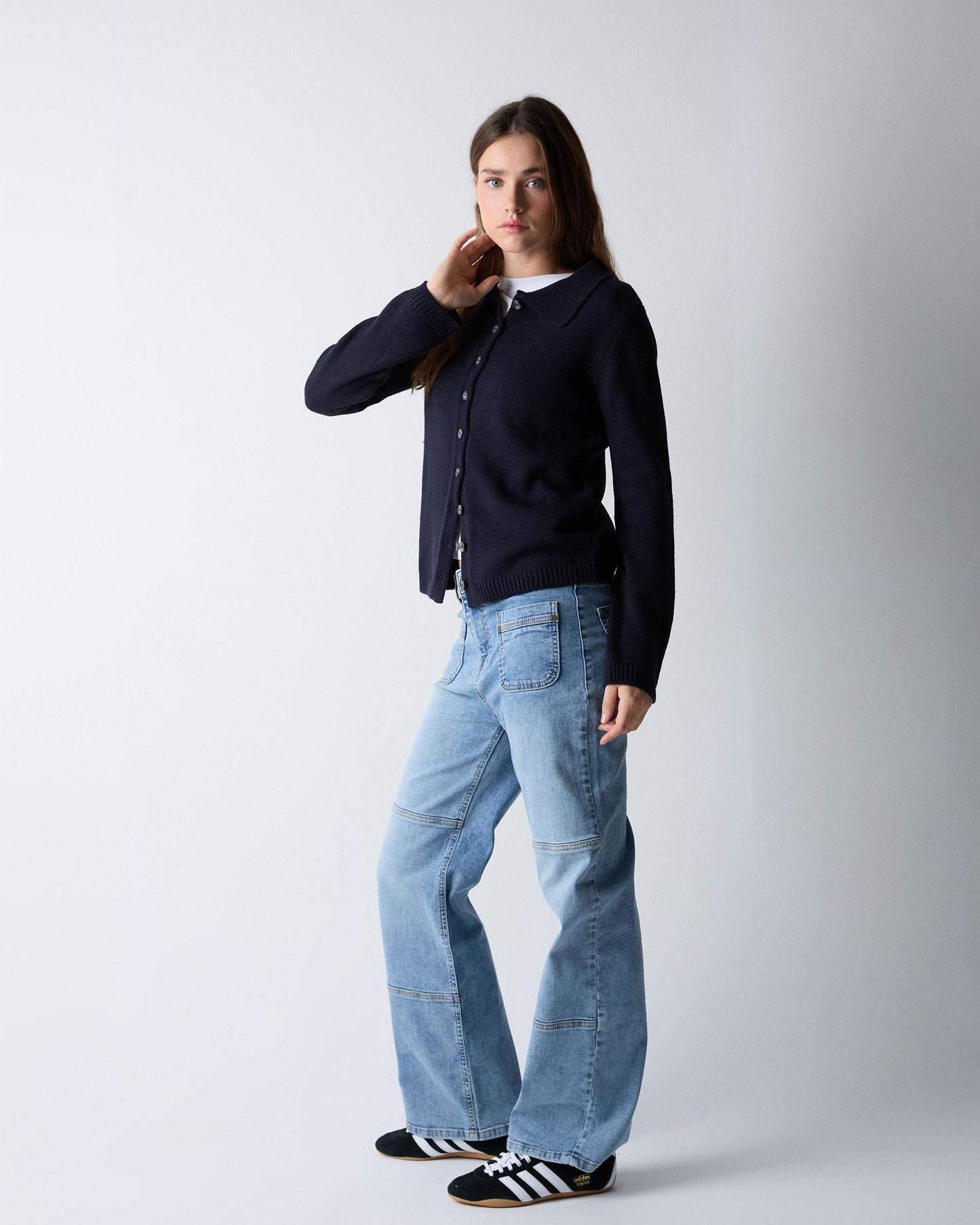 Jeans Seams Pockets Plastón Blue