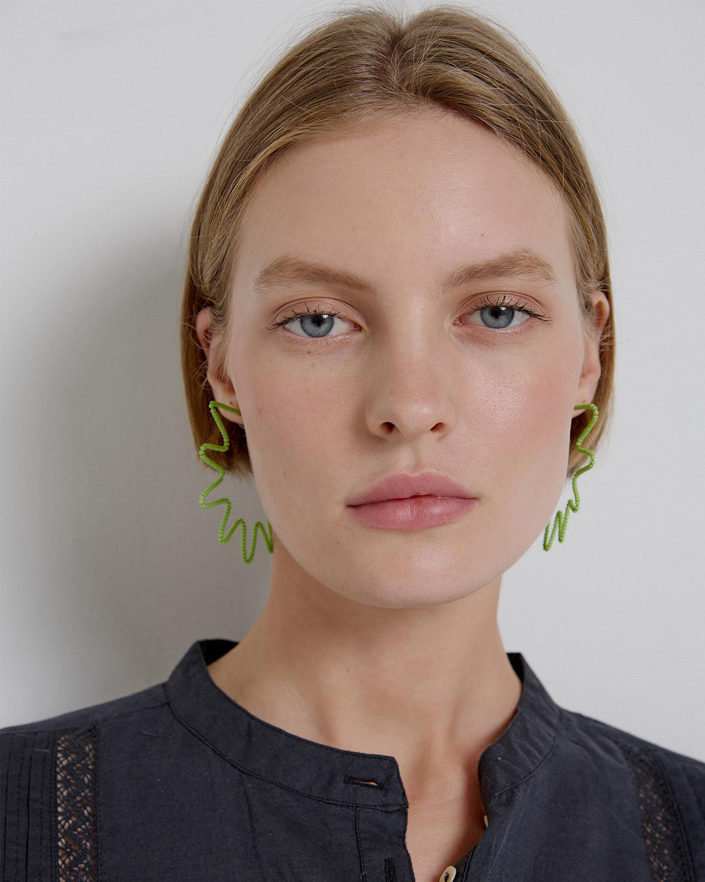 Pendientes Media Estrella Verde