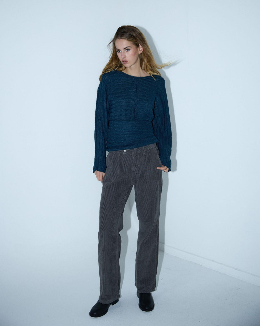 Jersey Rayas Costura Petróleo