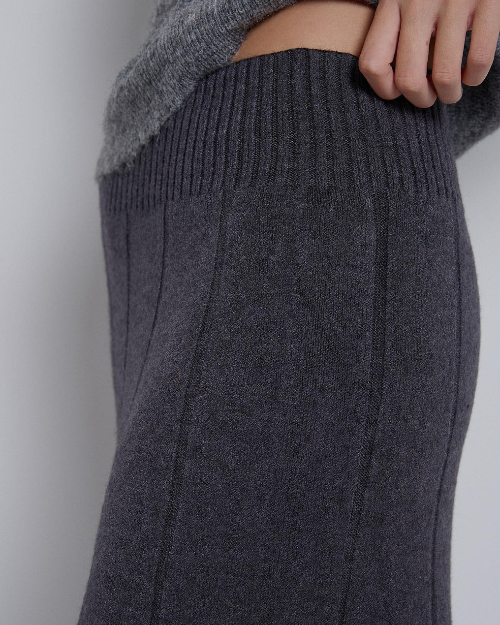 Falda Punto Tablas Antracita