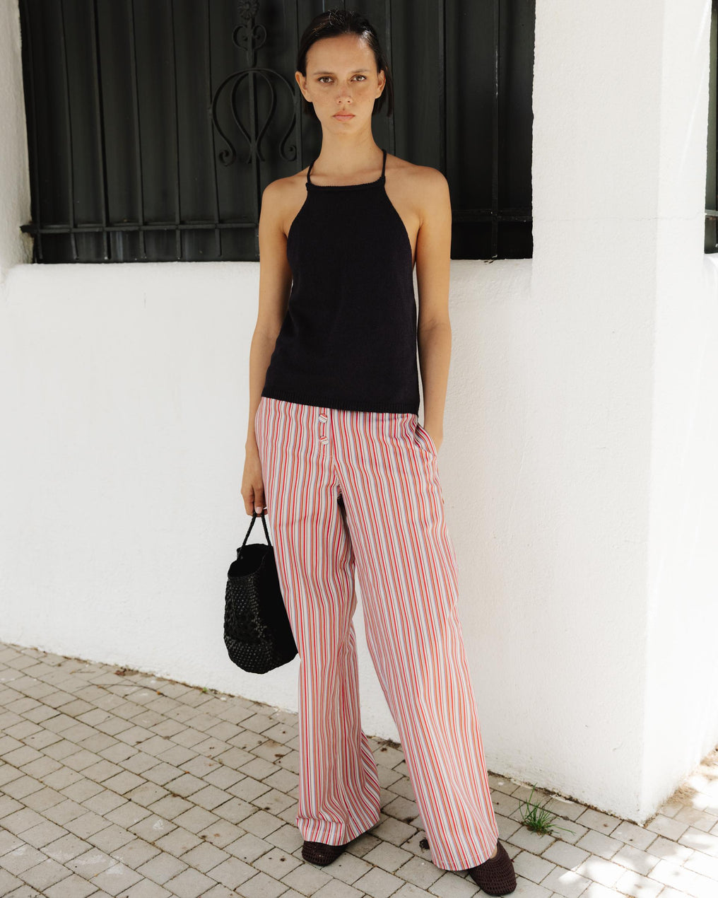 Top Punto Espalda Abalorios Morado