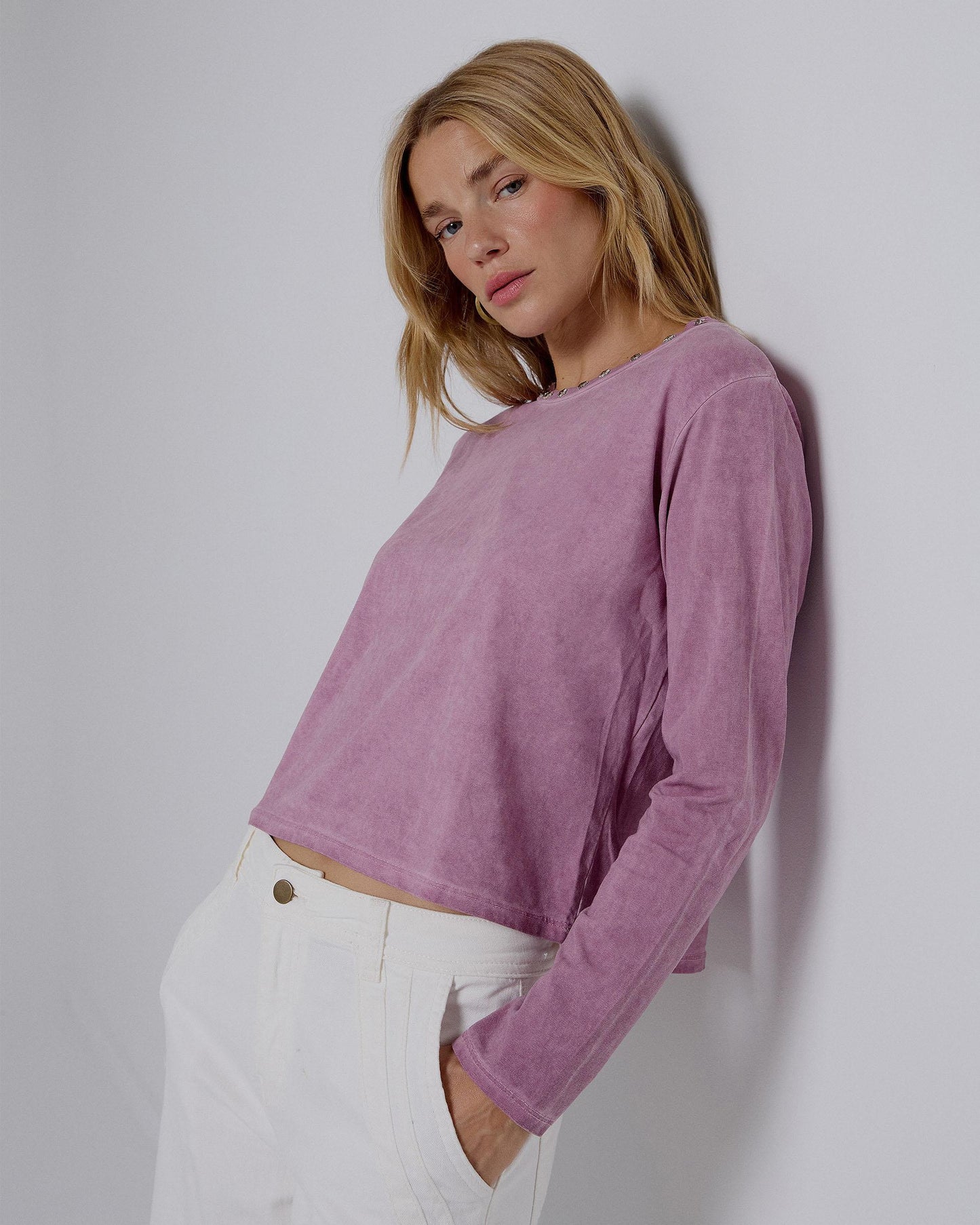 White Double Pocket Seam Jeans