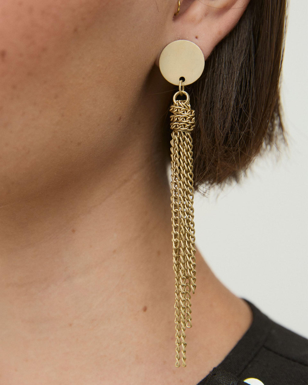 Pendientes Nudo Cadenas Oro