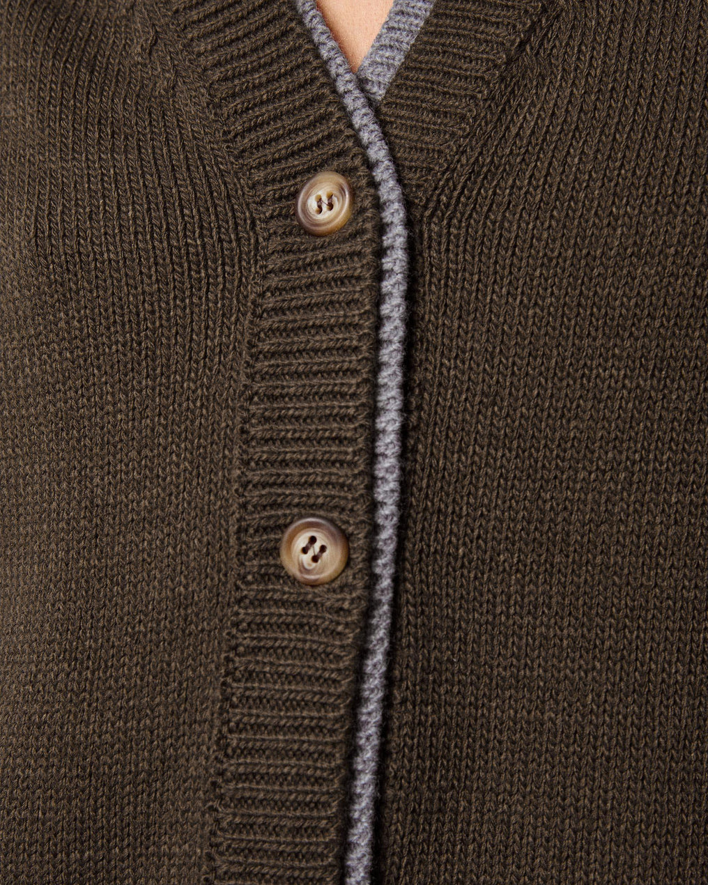 Chaqueta Contrastes Bicolor Kaki