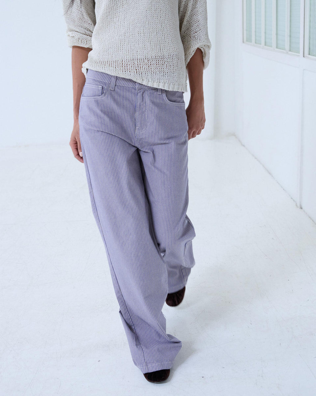 Jeans Rayas Azul